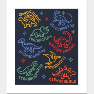 Types of Dinosaurs Dino Identification - Cute Dinosaur Lover Posters and Art